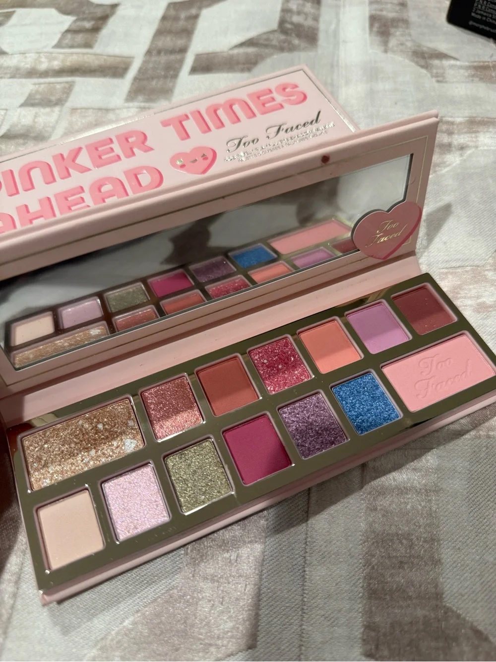 Too Faced PINKER TIMES AHEAD Eyeshadow Palette - Pink, Purple, Blue, Gold, Green